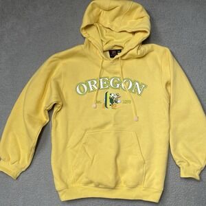 Vintage University Of Oregon Ducks Hoodie Sweatshirt Disney Donald Duck Yellow S